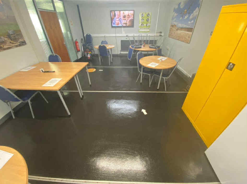 Office environment post clean.